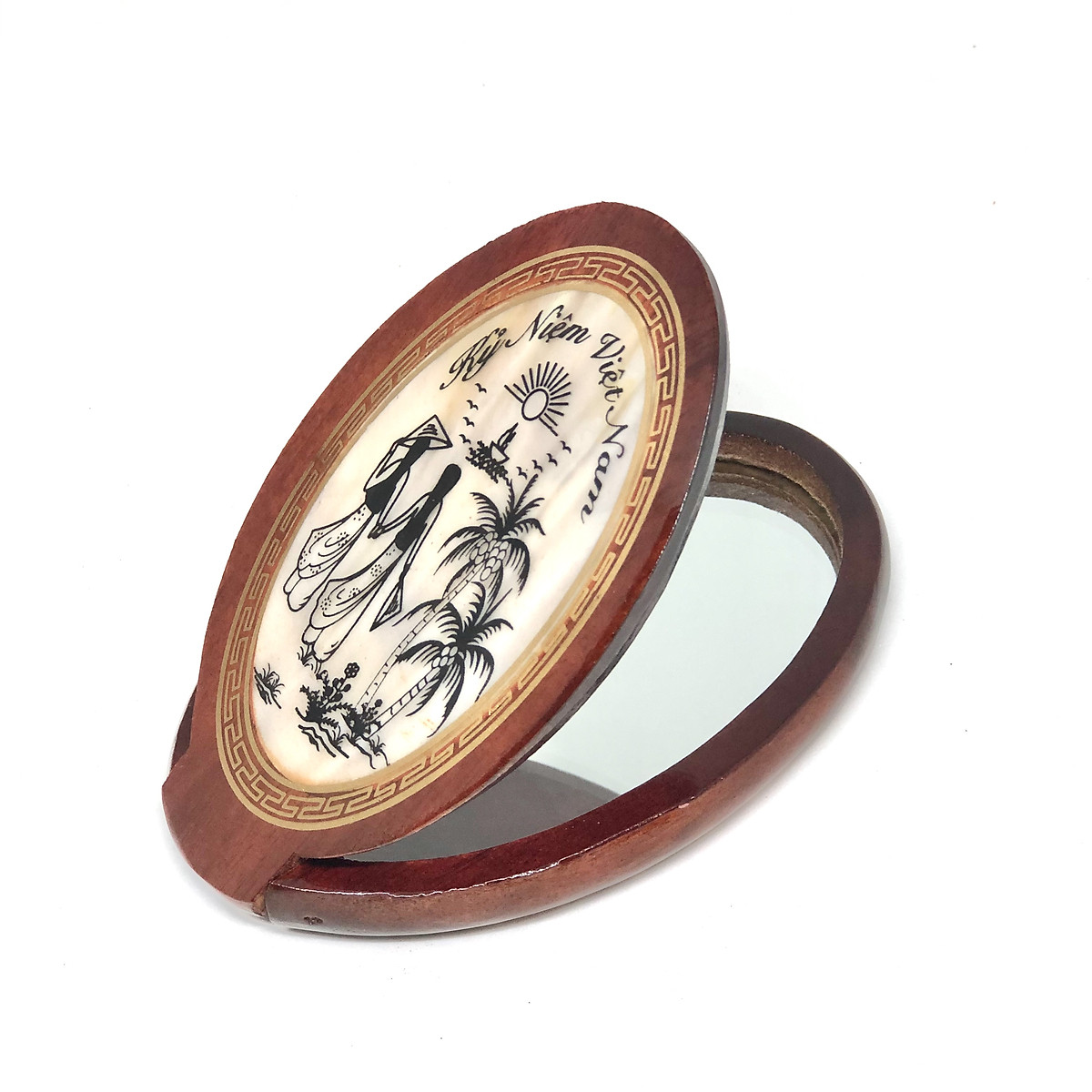 Gương gỗ cầm tay